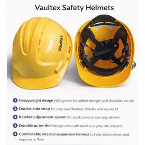 VAULTEX 1 Yellow Safety Helmet (Heavy Duty)