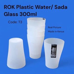 Rok 300 ml Reusable Plastic Glass Cups Tumblers –6 pcs clear