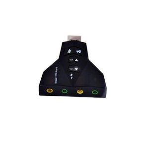 Dual External Sound Card Audio Mini Adapter With Button Control