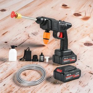 Compact Design High Performance Portable 96V Cordless Rechargeable Pressure Washer Gun Machine