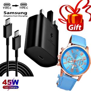 Samsung Smartphone 45W FAST CHARGER With Type C Cable  // Geneva Blue Ladies Watch 