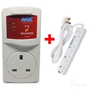 MK High And Low Voltage Protector Tv Guard  4way Ext,