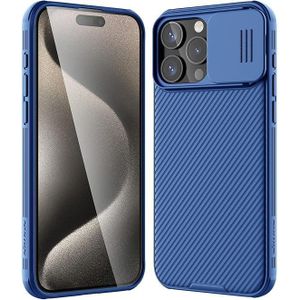 Nillkin CamShield Pro Cover Case for iPhone 12, Shockproof Anti-Scratch Protective Case with Sliding Camera Cover, Soft TPU + Hard PC Hybrid Back – Blue