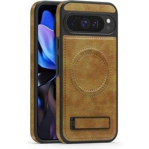 Google Pixel 10 Pro XL,Slim Anti-Scratch Leather Phone Cover with Enhanced Camera Protection, Precision Fit & Comfortable Grip- Brown