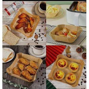 Air Fryer Parchment Paper, Air Fryer Liners Unbleached Air Fryer Filter Paper  Square Perforated Parchment Paper Bamboo Steamer Papers for Air Fryer and  Steaming Basket 