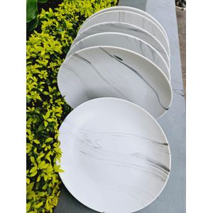 Ceramic 6-Piece Dinner Plate Set – Durable, Stylish & Easy to Clean Tableware