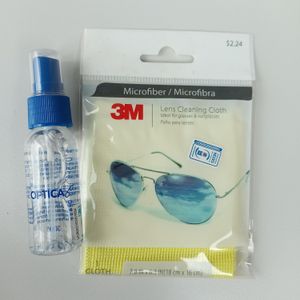 Optica Liquid Lens Cleaner + 3M Wipes Dust, Fingerprints, Pollen Water Marks jm