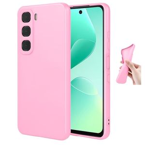 Soft Silicone Slim Fit CASE Anti-Scratch Shockproof Case for Infinix Hot 60 Pro+ - Pink