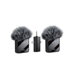 F11-2 Wireless Microphone 3-in-1 // Wireless Mic Set - For iPhone, Type-C & Camera