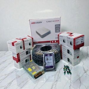 Hikvision 8 1080P Full HD 2MP Easy Installation Security Surveillance CCTV Cameras Complete System Kit Package -100M Rg59 Coaxial Cable+500GB Harddisk + 8 Channel DVR Machine 