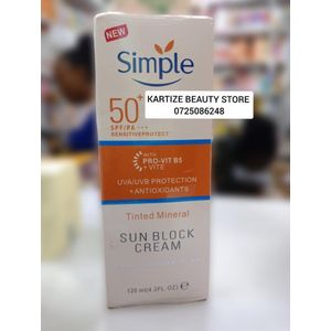 Dove Simple tinted mineral sun block cream 