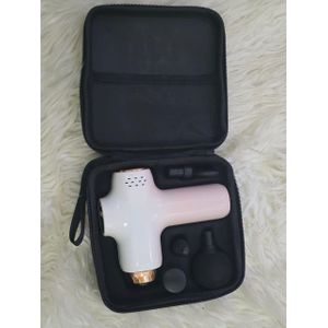 Portable Gun Massager with Carry Bag Mini Muscle Massager for Neck Back Legs Feet Wireless 4-Head Deep Tissue Fitness and Facial Relaxation Professional Massage Device