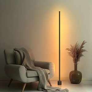 Floor Lamp, Dimmable Standing Lamps with Narrow Base, LED Tall Lamps, Corner Lighting Fixtures for Living Room, Bedroom & Office(H140CM)