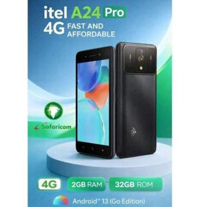 Itel  A24 Pro - 4G/LTE Network, 32GB ROM + Up to 4GB RAM (2+2) 5MP (Dual Sim)  + Free LED Watch