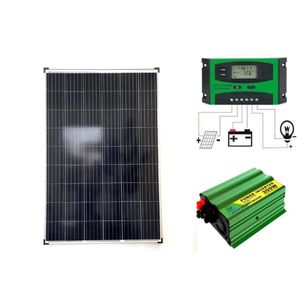 Sunlight Solar 500W Solar Panel 25 Years Warranty All Weather Mono Solar Panel + Free 10A Solar Charge Controller + Free 300W Solar Power Inverter   DC To AC Solar Inverter 