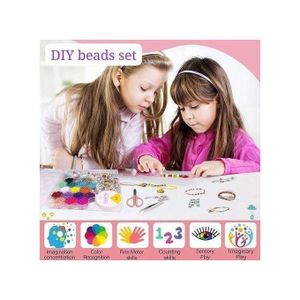 Clay Beads Different Color Kit, For Bracelet, Different Shapes With Charms Kit, Letters And Elastic Strings For Jewelry Making Bracelets Necklace,gifts For Womens And Girls