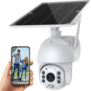 Premium 4G LTE Solar Powered CCTV Camera - Ubox 360° PTZ Outdoor Security Camera - Wireless Solar Charging Surveillance System with Two-Way Audio - High-Definition Night Vision & Motion Detection