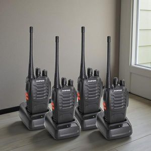 Baofeng BF-888S Portable Reliable Quality Long Range 2-Way Communication Walkie Talkie Radio Calls- 4 Pieces