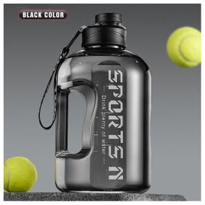 1700ml High Capacity Sports Water Bottle - Black