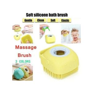 Shower/bathing Silicone Brush With Liquid Soap Pot