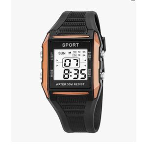 Student Electronic Watch Outdoor Sports Boy Luminous Waterproof MultiFunction Watch Square Watch