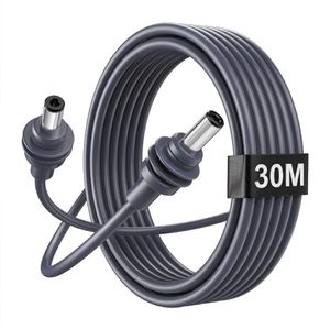 Satellie Mini Kit DC Input to DC Output 30M (  30m Metres )  Power Cord Outdoor Cable DC + DC to DC Compatible Mini Kit Dish Cable Connection Replacement Satellite Extension Network Satellite Mini Kit Dish Cable Fiber Optic Cable Router ( 98.4FT / 30M )