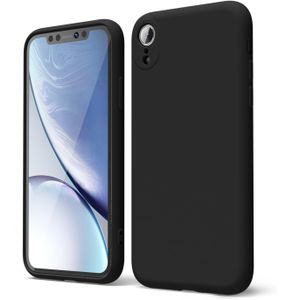 Soft Flexible Silicone Case for Apple iPhone XR, Shockproof Anti-Scratch Slim TPU Protective Back Cover (Black)