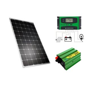 Solarmax 300W Solar Panel All Weather Solar Panel + Free 10A Solar Charge Controller + Free 300W Solar Power Inverter   DC To AC Solar Inverter 