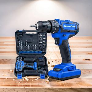Main-one Durable Construction Heat & Overload Protection Professional Cordless Drill With Drilling And Impact Functions