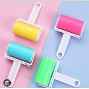  Reusable Lint Roller , Washable Sticky Lint Roller Pet Hair Remover Brush Include Medium/Mini Size Cleaner for Clothes, Cat Dog Hair, Funiture