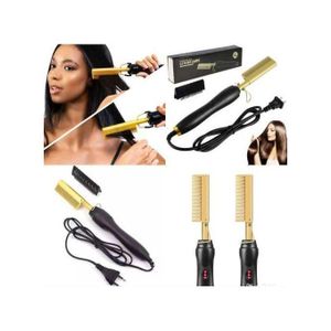 Portable Electric Hair Straightener Fast Hot Comb Heat Straightener