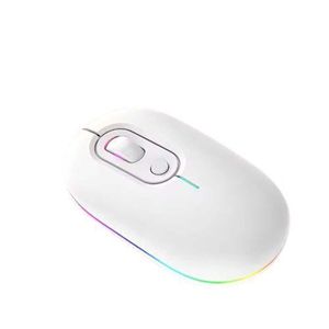 Wireless Bluetooth + 2.4G Dual-mode Rechargeable LED Optical Mouse - White