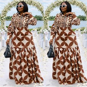 Ladies brown elegant maxi Dress
