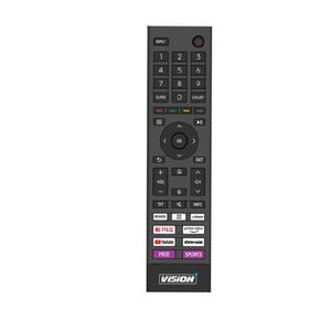 New vision + smart tv remote control which uses triple A batteries for it to function