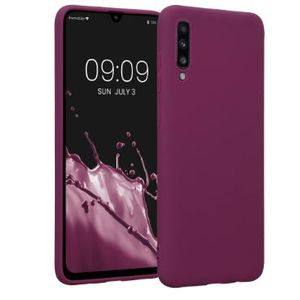 Soft Flexible Silicone Case for Samsung Galaxy A70, Shockproof Anti-Scratch Slim TPU Protective Back Cover (Maroon)