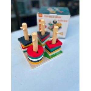 Kids Educational Wooden Shape Matching Toy for Ages 3+ Years Gift for Boys & Girls