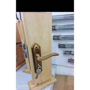 GJS strong Coffee brown complete high quality rust free Flush Door Lock set approx 4.5 "