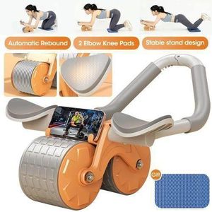 Abdominal Exercise Roller Wheel with Timer and Mat – Ultimate Core Workout Set Automatic Rebound Ab with Elbow Support – Abs Exercise Equipment for Home Gym Fitness Men and Women