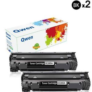 Qwen 85A CE285A LaserJet Toner Cartridge-Black(2packs)