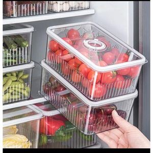 Acrylic fridge storage containers.