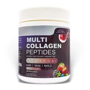 Organic multi collagen peptides type 5 hydrolysed hair skin , nails formula 30 serving Berry flavour