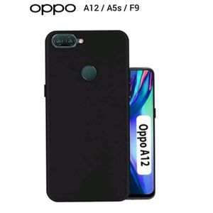 Oppo A12 / A5s / F9 Black soft silicone phone case/cover