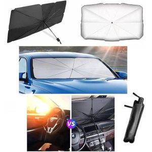  Premium Foldable Car Windshield Sun Shade Umbrella - UV Ray & Heat Reflective Front Window Sunshade - Heavy-Duty Universal Automotive Sunvisor Protector for Dashboard and Interior Cooling