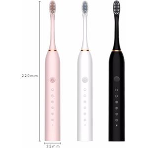 USB Rechargeable Toothbrush, Electric Toothbrush, One Electric Handle, 4 Replacement Brush Heads, Meet One-Year Life Cycle White