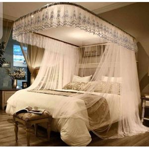 2 Stand Net With Sliding Rails Mosquito Net- 6x6 White