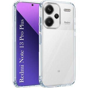 Back Cover For Redmi Note 13 Pro Plus(+) 5G (Silicone Clear Shockproof Case With Camera Protection)