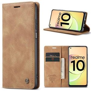 Caseme For Realme 10 4G Flip Leather Wallet Case With 2 Cards Slot