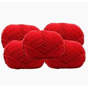 5PC Red Crochet Knitting Yarn