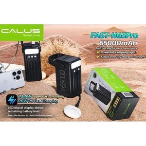 CALUS  fast h65pro, ultra high capacity 65000 m Ah, 22.5W superfast charging, led display, charge upto 6 devices simultaneously, flashlight