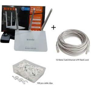 tenda internet router and cable